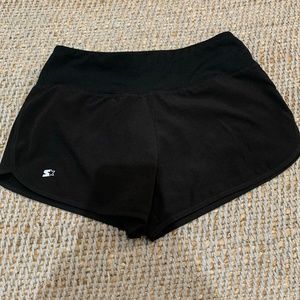black athletic shorts